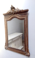 french antique crested mirror